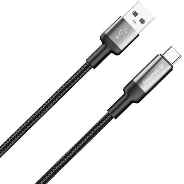 Фото - Кабель Colorway USB - Type-C (braided wire) 6А 1м Black (CW-CBUC096-BK)